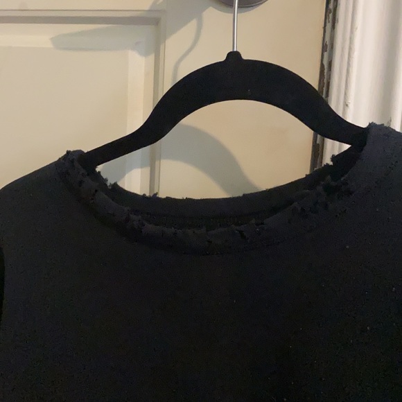 EDITORIAL Cropped/Distressed Sweatshirt - Picture 2 of 3